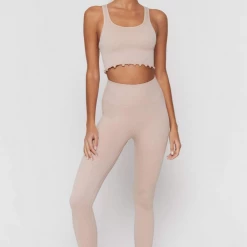 Spiritual Gangster Women's Clothing Amor Crop Tank - Beige