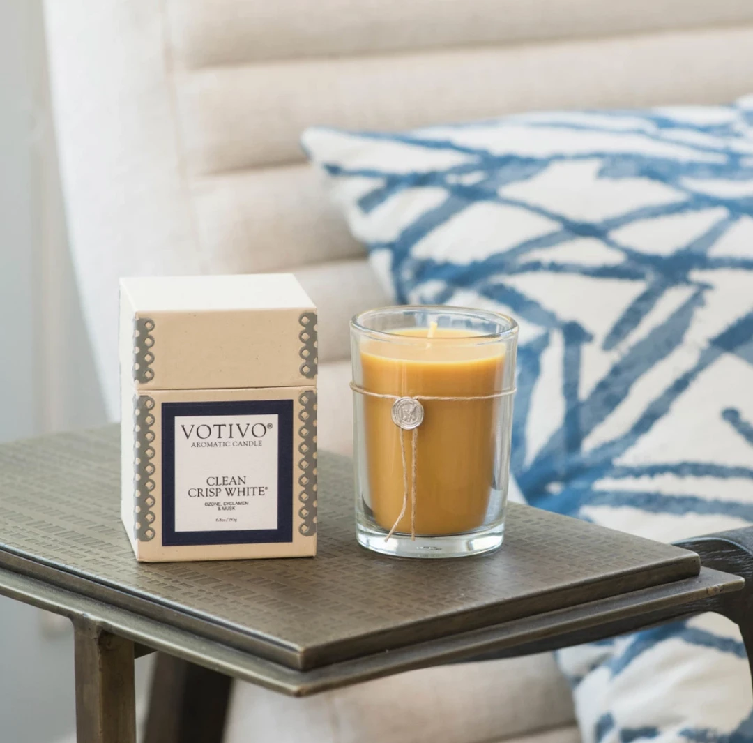 Votivo Aromatic Candle-Clean Crisp White Home 5 Votivo Aromatic Candle-Clean Crisp White Home