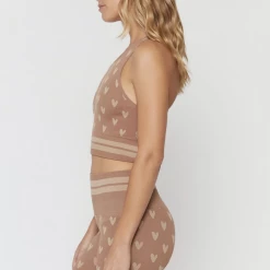 Spiritual Gangster High Neck Jacquard Bra- Tonal