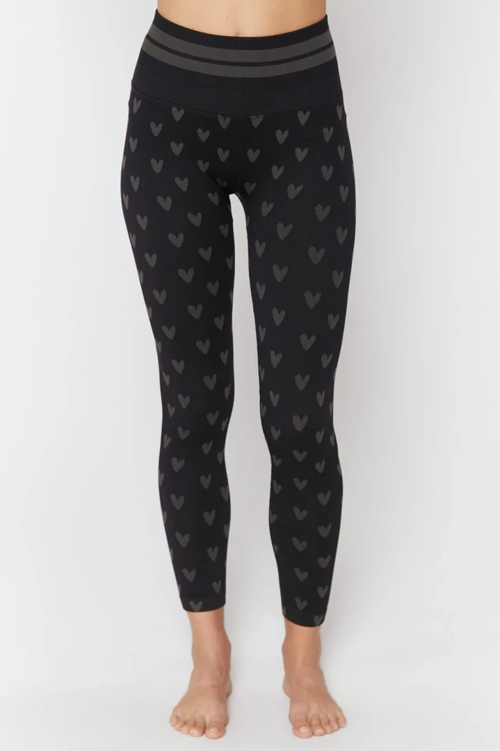 Spiritual Gangster Love Sculpt Jacquard Legging - Black Women's Clothing 5 Spiritual Gangster Love Sculpt Jacquard Legging - Black Women's Clothing