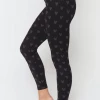 Spiritual Gangster Love Sculpt Jacquard Legging - Black Women's Clothing