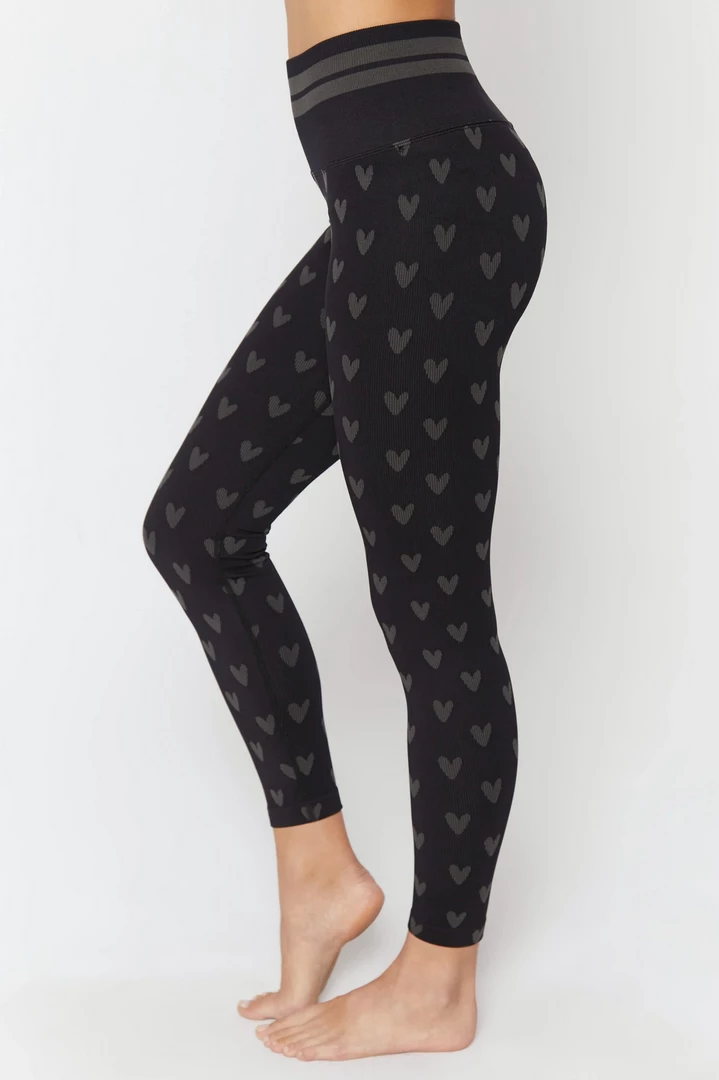 Spiritual Gangster Love Sculpt Jacquard Legging - Black Women's Clothing 3 Spiritual Gangster Love Sculpt Jacquard Legging - Black Women's Clothing