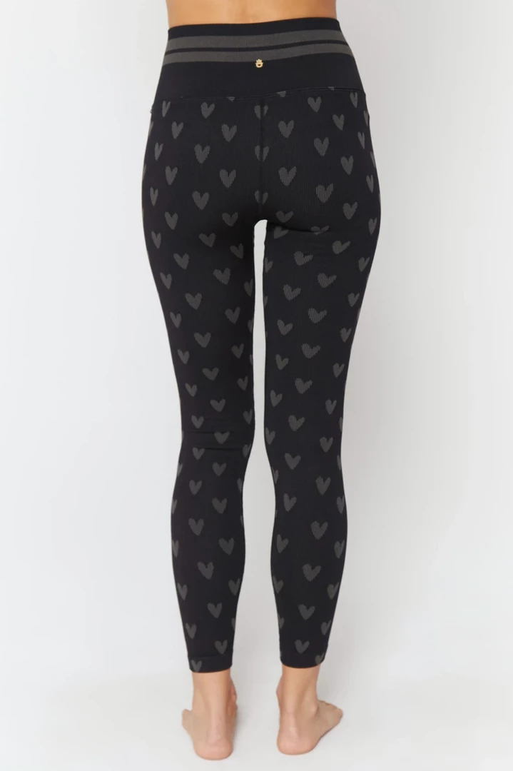 Spiritual Gangster Love Sculpt Jacquard Legging - Black Women's Clothing 6 Spiritual Gangster Love Sculpt Jacquard Legging - Black Women's Clothing