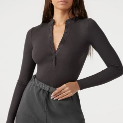 Joah Brown Women's Clothing Button Down Henley