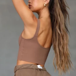 Joah Brown Contour Crop Tank Women's Clothing