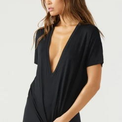 Joah Brown Plunge V Neck Tee