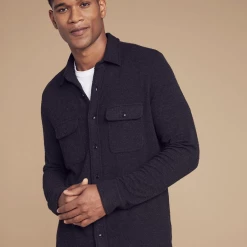 Faherty Legend Sweater Shirt - Heathered Black