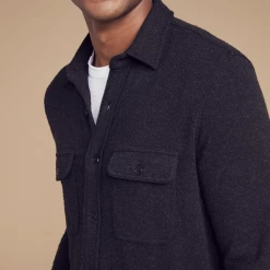 Faherty Legend Sweater Shirt - Heathered Black