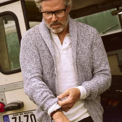 Faherty Marled Cotton Cardigan Men's Clothing