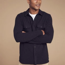 Faherty Legend Sweater Shirt - Heathered Black