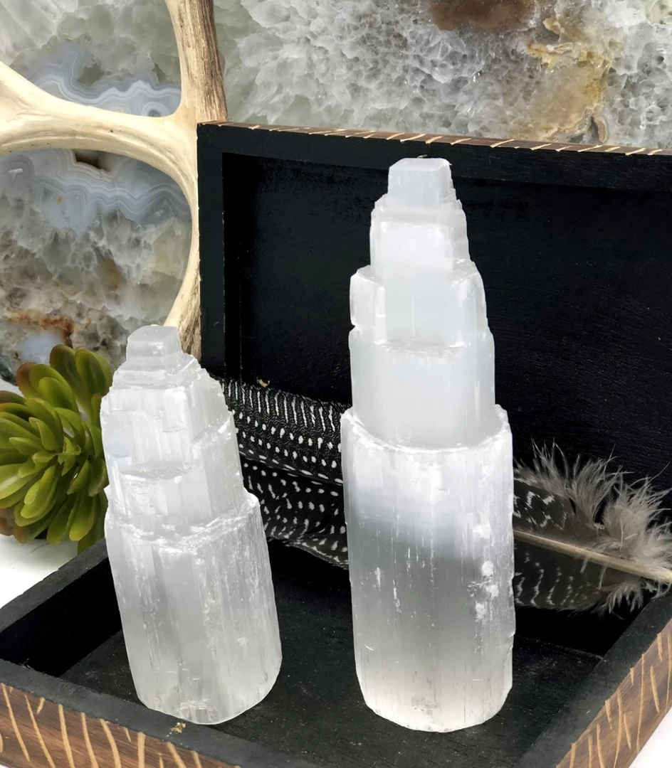 JNB Crystals Selenite Crystal Tower Home 3 JNB Crystals Selenite Crystal Tower Home