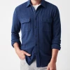 Faherty Legend Sweater Shirt -Navy Men's Clothing
