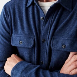 Faherty Legend Sweater Shirt -Navy Men's Clothing