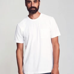 Faherty Men's Clothing Sunwashed Pocket Tee-White
