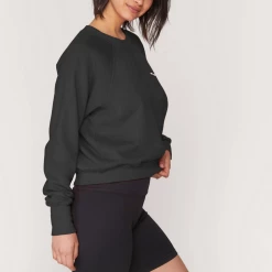 Spiritual Gangster Bridget Raglan Sweatshirt-Vintage Black Women's Clothing