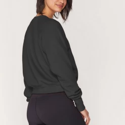 Spiritual Gangster Bridget Raglan Sweatshirt-Vintage Black Women's Clothing