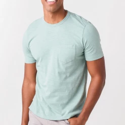 Faherty Sunwashed Pocket Tee-Jade