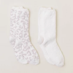 Barefoot Dreams Women's Clothing CozyChic Barefoot In The Wild 2 Pair Sock Set