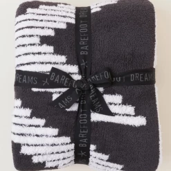 Barefoot Dreams CozyChic Textured Throw-Dark Brown/Almond