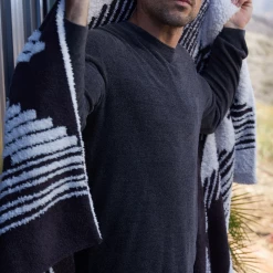 Barefoot Dreams CozyChic Textured Throw-Dark Brown/Almond