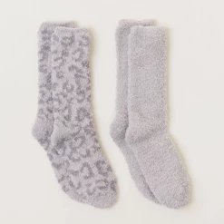 Barefoot Dreams Women's Clothing CozyChic Barefoot In The Wild 2 Pair Sock Set