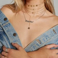 Jacqueline Nicole Brown Necklaces Sexy Drop Letter Necklace