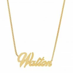Jacqueline Nicole Brown Cursive Nameplate Necklace Necklaces