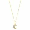 Jnbstyle Pave Moon Diamond Necklaces