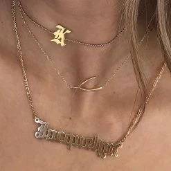 Jnbstyle Necklaces Single Letter Choker