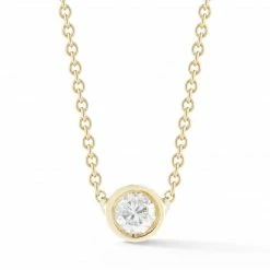 Jacqueline Nicole Brown Dainty Diamond Bezel Necklace