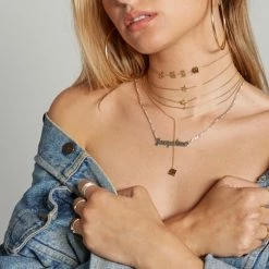 Jacqueline Nicole Brown Necklaces Sexy Drop Letter Necklace