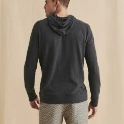 Faherty Slub Cotton Hoodie - Graphite