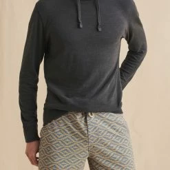 Faherty Slub Cotton Hoodie - Graphite