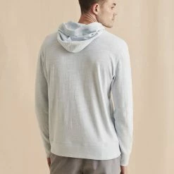 Faherty Men's Clothing Slub Cotton Hoodie - Sky